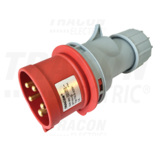 TRACON Ipari csatlakozó dugó, külső tömítőszelencével32A, 400V, 3P+N+E, 6h, IP44 villanyszerelés