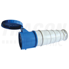 TRACON Ipari csatlakozóaljzat, fokozott védelemmel125A, 250V, 2P+E, 6h, IP67 villanyszerelés