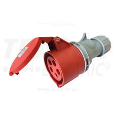 TRACON Ipari csatlakozóaljzat, külső tömítőszelencével 16A, 400V, 3P+N+E, 6h, IP44 villanyszerelés