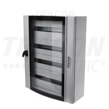 TRACON Ívelt biztonsági üvegajtós fémelosztószekrény villanyszerelés