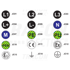 TRACON Jelölőcimke (öntapadós, L-)30 db/A5d=20 mm villanyszerelés