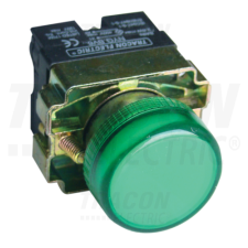 TRACON Jelzőlámpa, fémalapra szerelt, zöld, izzó nélkül3A/400V AC, IP42, NYGI230 villanyszerelés