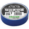 TRACON K10-15 Szigetelőszalag, kék 10m×15mm, PVC, 0-90°C, 40kV/mm