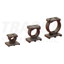 TRACON Kábel- és csőrögzítő, nyitható, csavarozható, sötétszürked=32mm, PA6.6 villanyszerelés