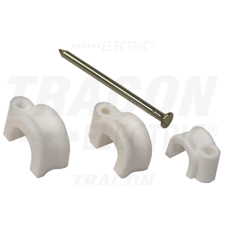 TRACON Kábelszorító bilincs, szeggel (100db)d=9mm, PE villanyszerelés