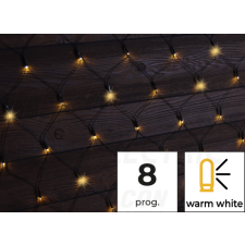 TRACON Karácsonyi fényháló, kültéri/beltéri230VAC, 5+1x1,5M, 120LED, 3,6W, 2600-2700K, IP44 kültéri izzósor