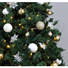 TRACON Karácsonyi LED fényfüzér 25m IP44 meleg fehér adapterrel karácsonyfa izzósor