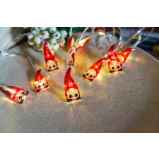 TRACON Karácsonyi LED fényfüzér dekoráció, télapó, elemes, 6+18h, 10LED, 3000K, 2xAA karácsonyfa izzósor