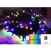 TRACON Karácsonyi programozható fényfüzér, színes, kültéri/beltéri230VAC, 2+10M, 100LED, 3,6W, RGB, IP44
