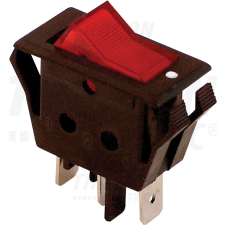 TRACON Készülékkapcsoló, BE-KI, piros-világító 16(6)A, 250V AC villanyszerelés