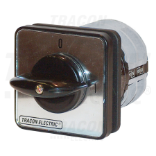 TRACON Kézikapcsoló, BE-KI 400V, 50Hz, 32A, 4P, 11kW, 64×64mm, 90° villanyszerelés