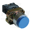 TRACON Kiálló nyomógomb, fémalapra szerelt, kék1×NO, 3A/240V AC, IP42