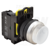 TRACON Kiálló nyomókapcsoló, fehér1×NO, 5A/230V AC-15, IP42