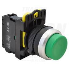 TRACON Kiálló nyomókapcsoló, zöld1×NO, 5A/230V AC-15, IP42 villanyszerelés