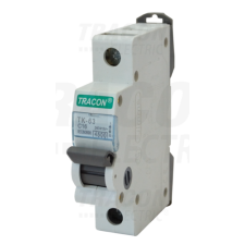 TRACON Kismegszakító, 1 pólus, B karakterisztika50A, 4,5 kA villanyszerelés