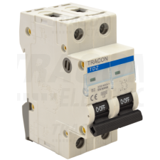 TRACON Kismegszakító, 2 pólus, B karakterisztika40A, 6kA villanyszerelés