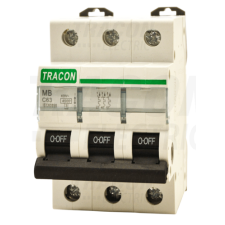 TRACON Kismegszakító, 3 pólus, C karakterisztika20A, 4,5 kA villanyszerelés