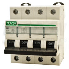 TRACON Kismegszakító, 4 pólus, C karakterisztika63A, 4,5 kA villanyszerelés