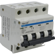 TRACON Kismegszakító, 4 pólus, D karakterisztika10A, 6kA villanyszerelés