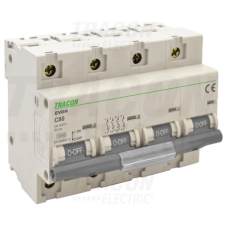 TRACON Kismegszakító, nagyáramú, 4 pólus, C karakterisztika63A, 4P,10kA villanyszerelés