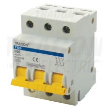 TRACON Kismegszakító, színes karral, 3 pólus, C karakterisztika1A, 6kA villanyszerelés
