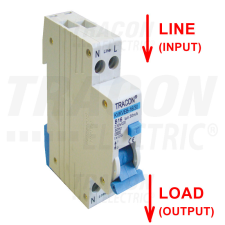 TRACON Kombinált védőkapcsoló, elektronikus, 2P, B karakterisztika B13, 30mA, 6kA, AC, E3 villanyszerelés