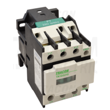 TRACON Kontaktor660V, 50Hz, 32A, 15kW, 230V AC, 3×NO+1×NC villanyszerelés