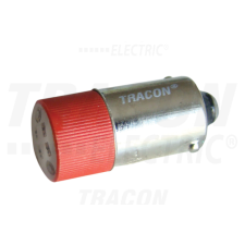 TRACON LED-es jelzőizzó, piros400V AC, Ba9s villanyszerelés