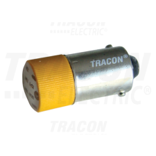 TRACON LED-es jelzőizzó, sárga230V AC/DC, Ba9s villanyszerelés