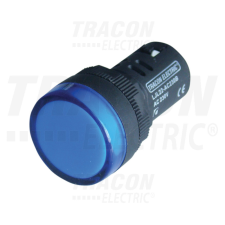 TRACON LED-es jelzőlámpa, kék 24V AC/DC, d=22mm villanyszerelés