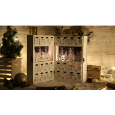TRACON LED karácsonyi adventi kalendárium, elemesTimer 6+18h, 6LED, 3000K, 2xAAA karácsonyi dekoráció