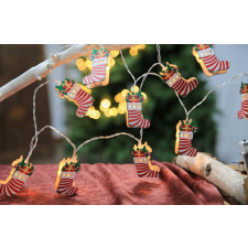 TRACON LED karácsonyi lánc, zokni, elemes világítás