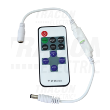 TRACON LED vezérlő; mini, távirányítóval12-24 VDC, Icontinuous 4A, Ipeak 12A(2sec) világítási kellék