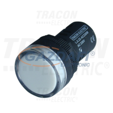 TRACON LJL16-WD LED-es jelzőlámpa, fehér 48V AC/DC, d=16mm villanyszerelés