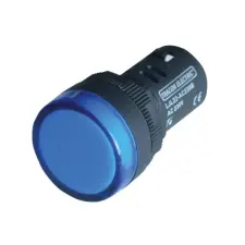 TRACON LJL22-BD LED-es jelzőlámpa, kék 48V AC/DC, d=22mm villanyszerelés