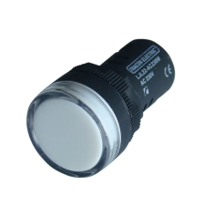 TRACON LJL22-WE LED-es jelzőlámpa, fehér 230V AC/DC, d=22mm világítás