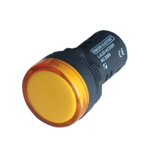 TRACON LJL22-YA LED-es jelzőlámpa, sárga 12V AC/DC, d=22mm világítás