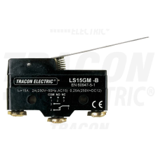 TRACON LS15GM-B Helyzetkapcsoló, rugószáras 1×CO, 2A/230V AC, 49mm, IP00 villanyszerelés