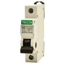 TRACON MB-1C-10 Kismegszakító, 1 pólus, C karakterisztika 10A, 4,5 kA villanyszerelés