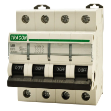 TRACON MB-4C-20 Kismegszakító, 4 pólus, C karakterisztika 20A, 4,5 kA villanyszerelés