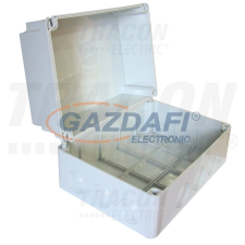 TRACON MD312318 Műanyag doboz, kikönnyített, világos szürke, teli fedéllel 310×230×180mm, IP55 villanyszerelés