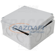 TRACON MED15157 Elektronikai doboz, világos szürke, teli fedéllel 150×150×70mm, IP55 villanyszerelés