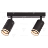 TRACON Mennyezeti állítható spot lámpatest, fekete  100-240VAC, 50Hz, 2xGU10, max.2x35W