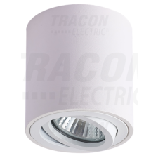TRACON Mennyezeti spot lámpatest, hengeres, dönthető, fehér100-240VAC, 50Hz, 1xGU10, max.35W világítás