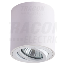 TRACON Mennyezeti spot lámpatest, hengeres, dönthető, fehér 100-240VAC, 50Hz, 1xGU10, max.35W világítás