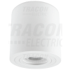 TRACON Mennyezeti védett spot lámpatest, hengeres, fehér100-240VAC, 50Hz, 1xGU10, max.35W, IP44