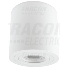 TRACON Mennyezeti védett spot lámpatest, hengeres, fehér100-240VAC, 50Hz, 1xGU10, max.35W, IP44 világítás