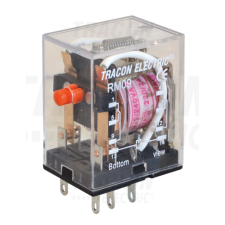 TRACON Miniatűr relé12V DC / 2×CO, (3A, 230V AC / 28V DC) villanyszerelés