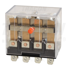 TRACON Miniatűr teljesítmény relé 12V DC / 4×CO (10A, 230V AC / 28V DC) villanyszerelés