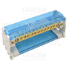 TRACON Moduláris elosztóblokk nyitható fedéllel2×25(25)mm2 / 4×10(6)mm2, 5×16(10)mm2, 500VAC/DC, 100A